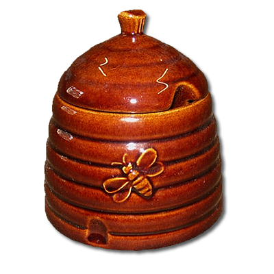 Honey Pot - Brown Glaze