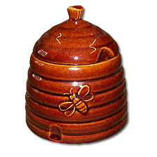 Honey Pot - Brown Glaze